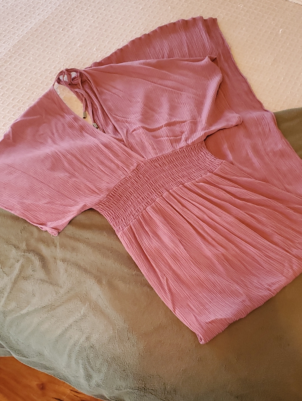 LOVESTITCH Starchild Kimono Sleeve Maxi Dress In Dusty Rose